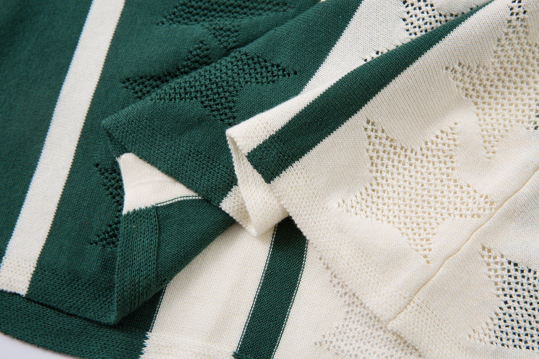 Retro Striped Knit Polo Shirt | Vintage Football Style