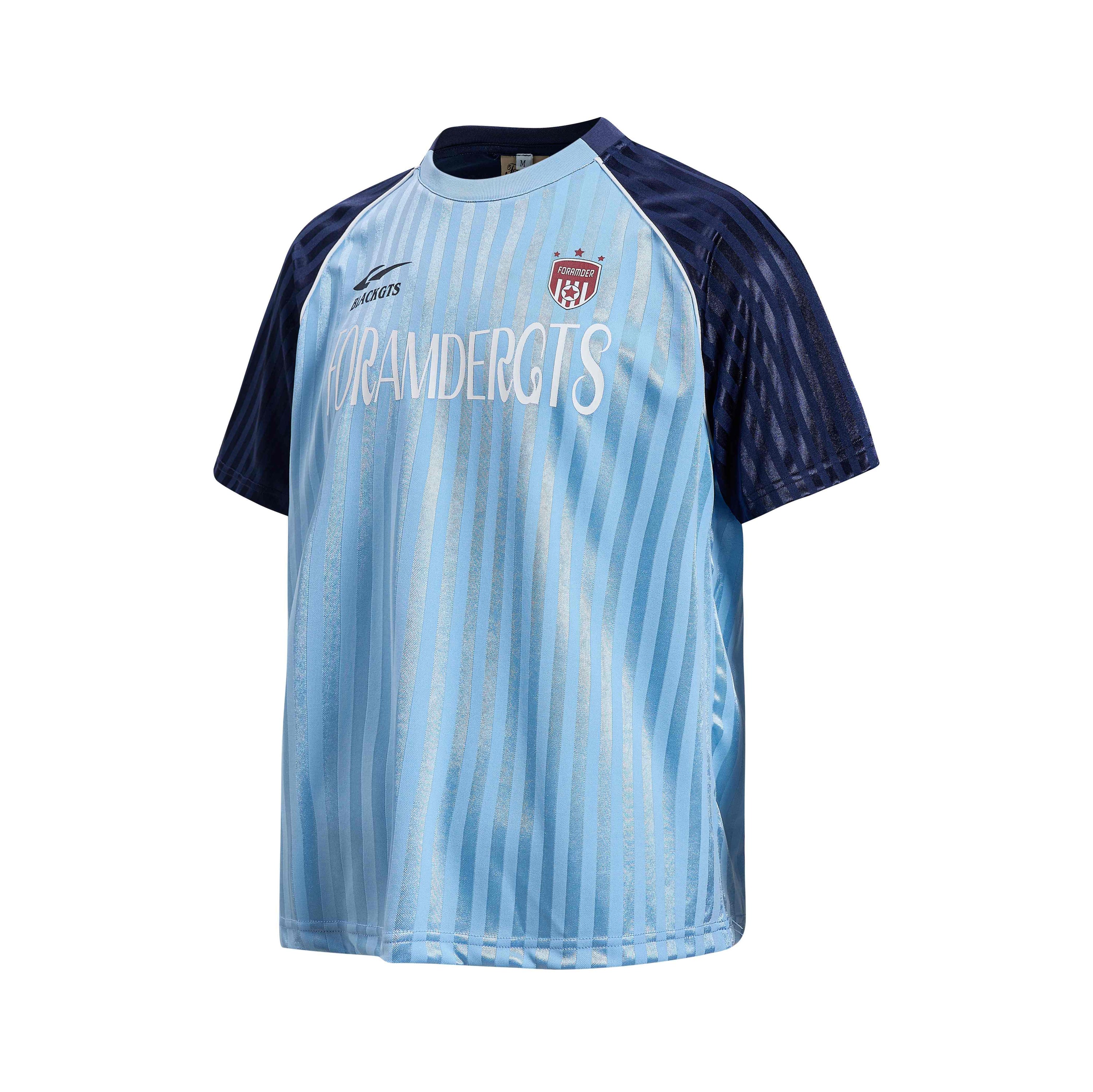 FORAMDERGTS Velocity Stripe Football Jersey Tee | BLACKGTS