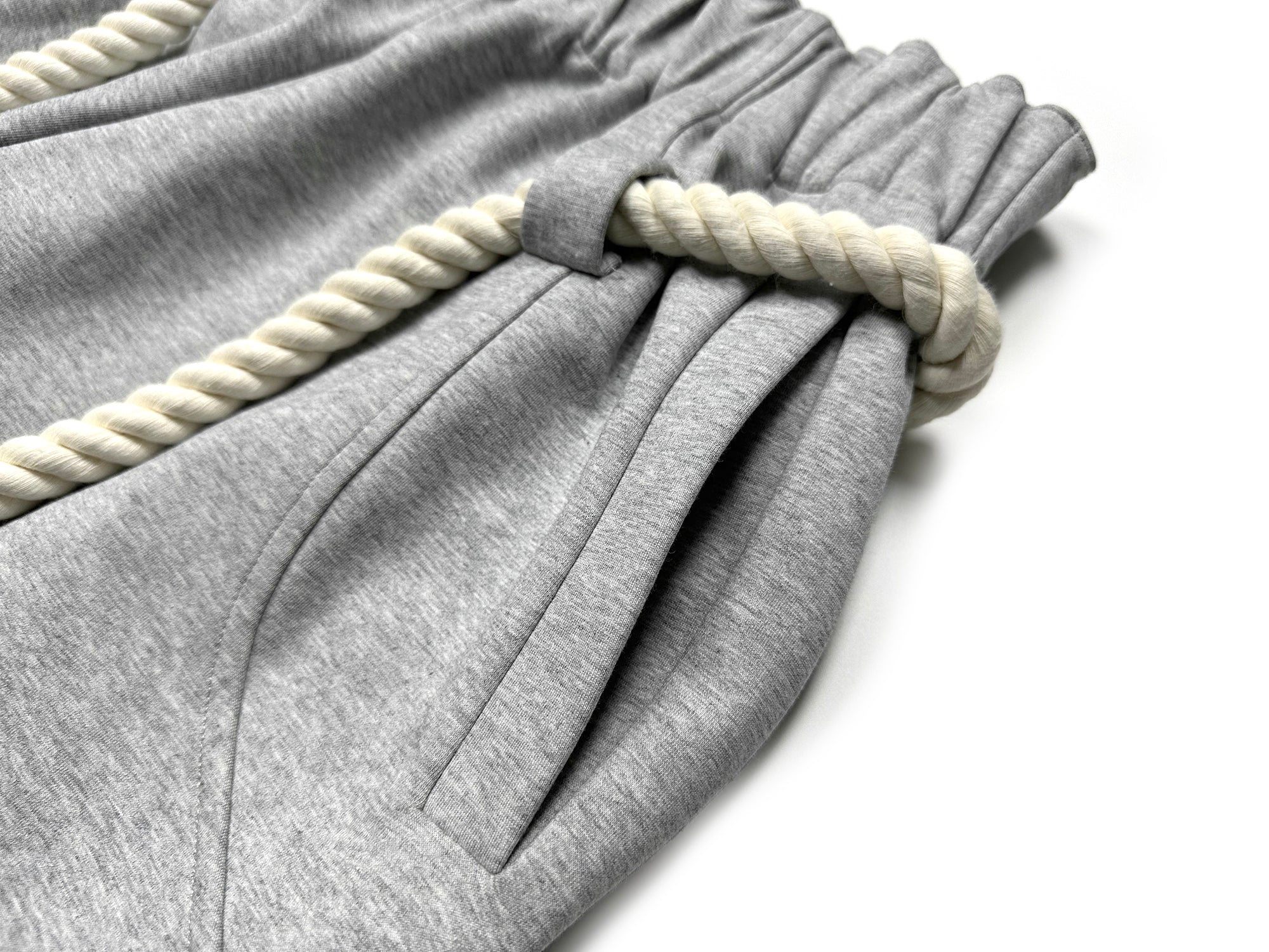 Omirad Rope-Tie Sculpted Wide-Leg Sweatpants | SEAKOFF