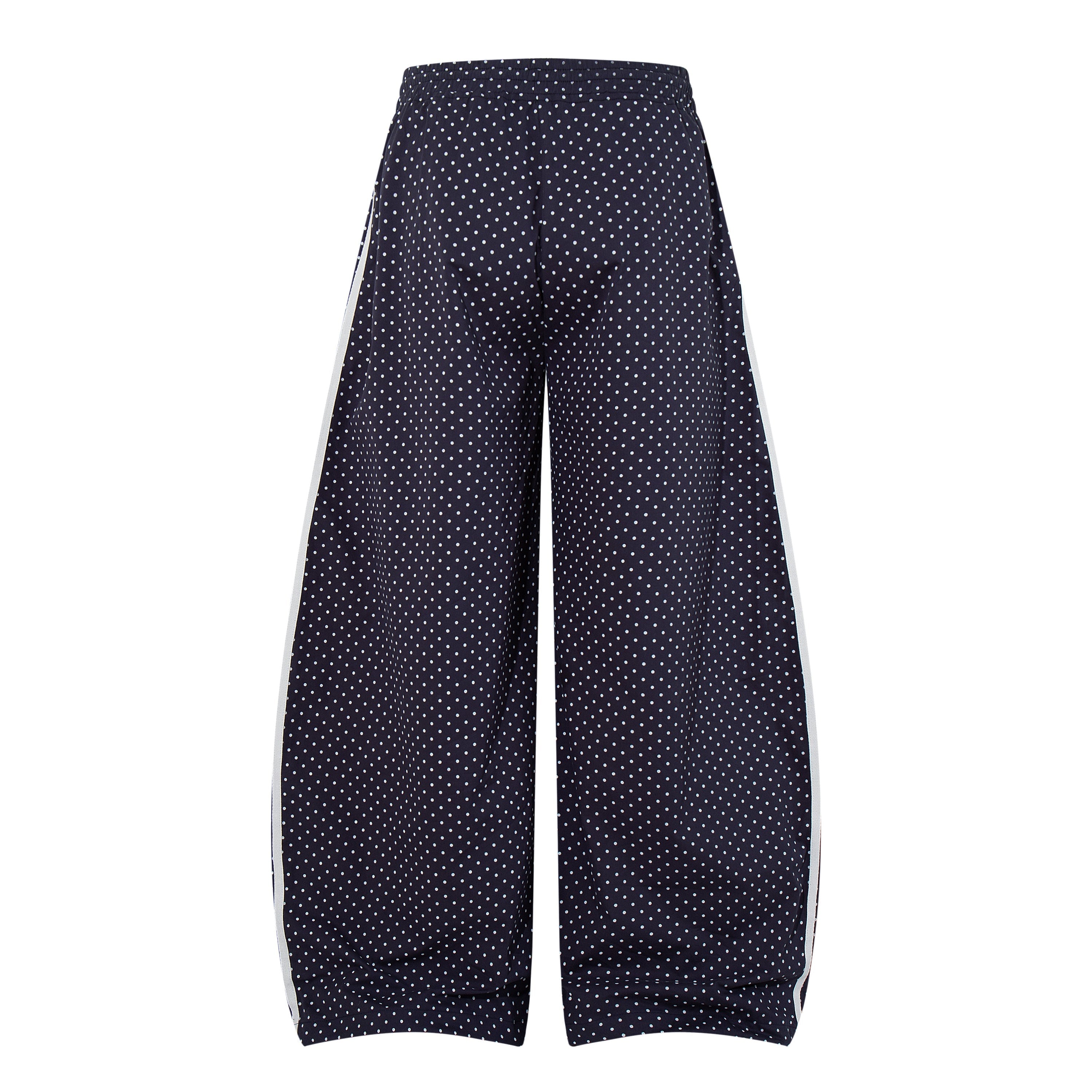 Polka Dot Wide-Leg Track Pants | Sporty Streetwear