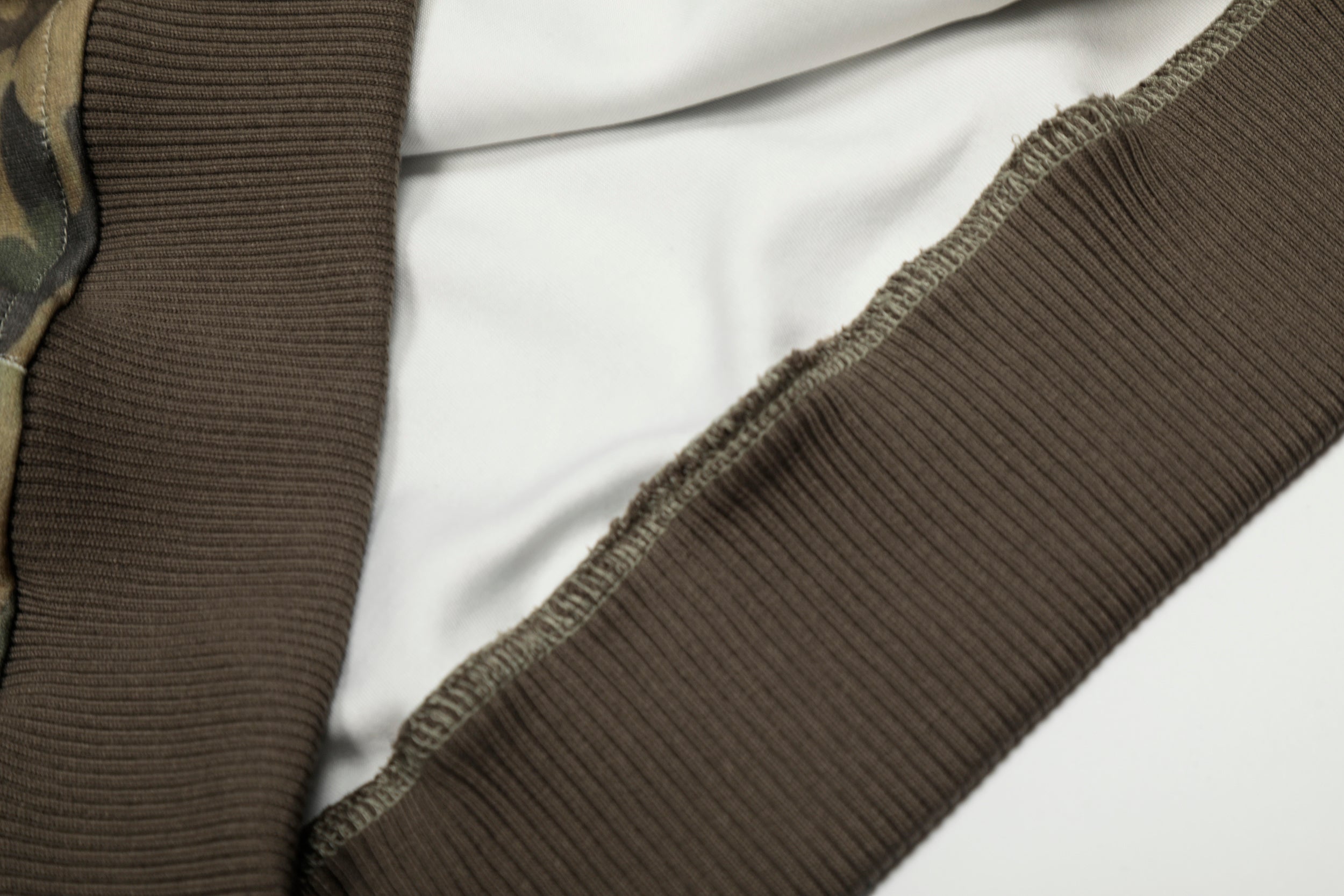 Camo Chenille Patch Half-Zip Hoodie | Streetwear Varsity