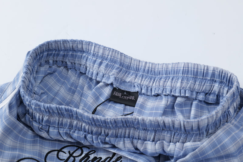 Fairfocus Draped Plaid Wide-Leg Pants | Avant-Garde Streetwear
