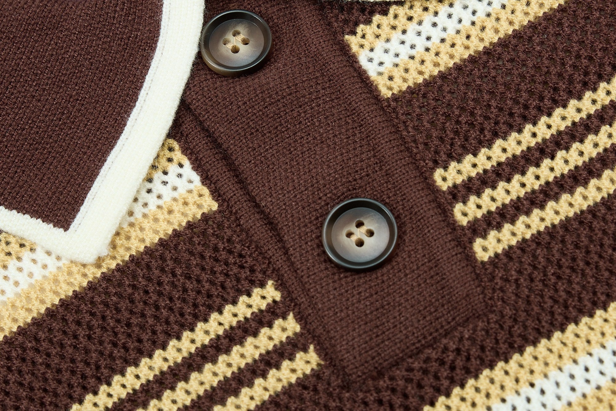 Omirad Retro Stripe Knit Polo | Vintage Collegiate Cotton Polo