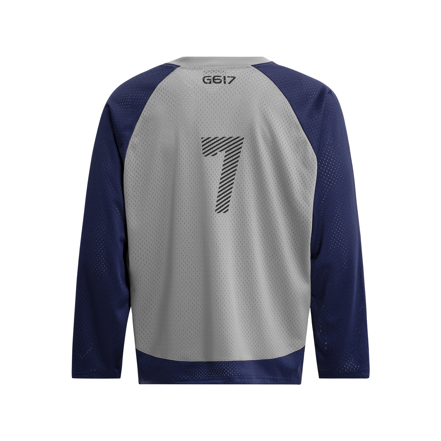 Colorblock Mesh Jersey | Number 7 Raglan Long Sleeve