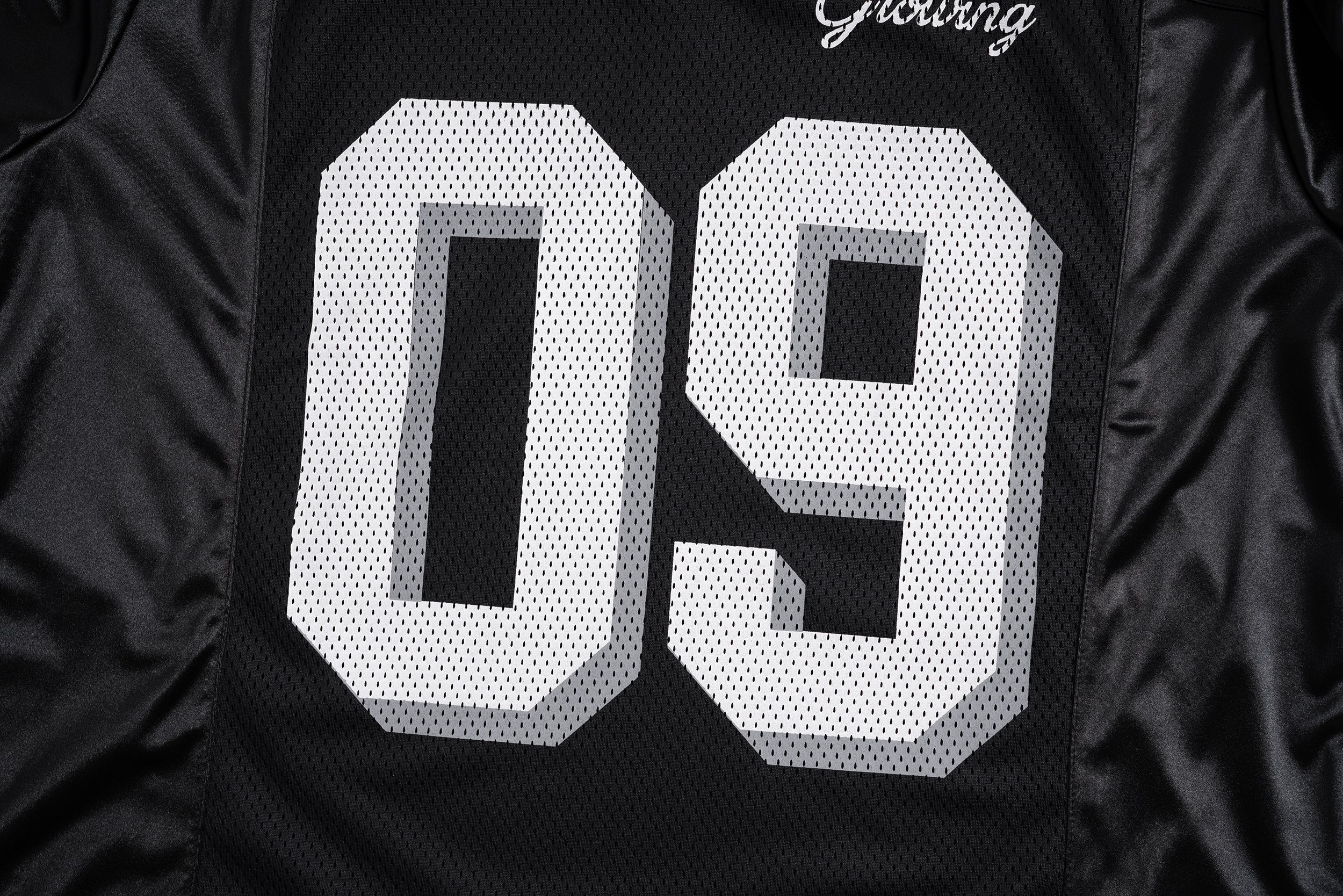 Omirad Black Gothic Mesh Jersey | Number 09 Streetwear