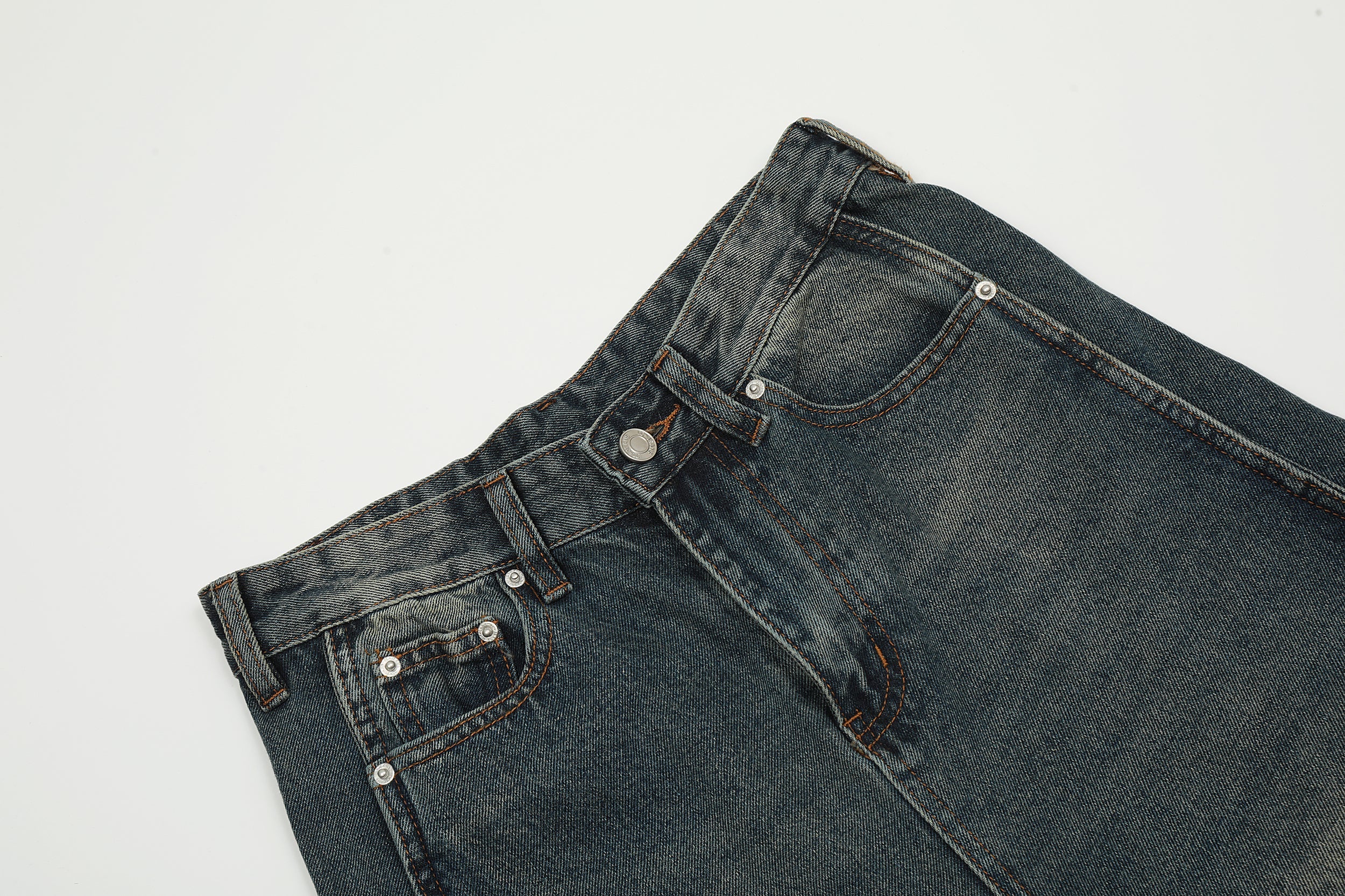 Omirad Classic Fade Wide-Leg Jeans | Vintage Wash Denim
