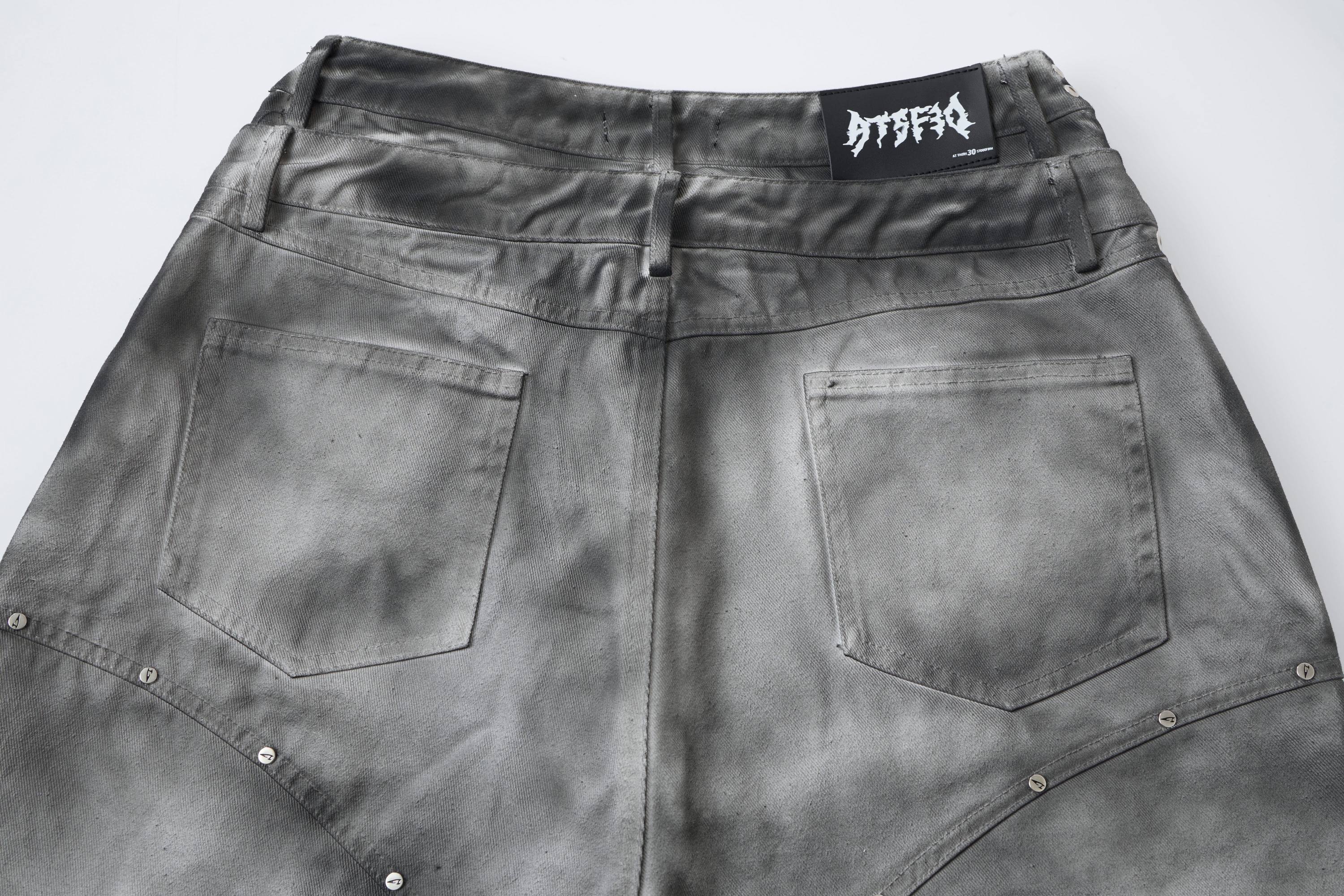 Omirad Tribal Spike Jorts | Punk Streetwear Denim Shorts