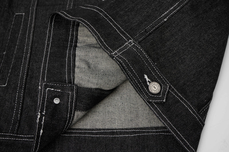 Omirad Graphic Denim Jacket – Tribal Embroidered Streetwear