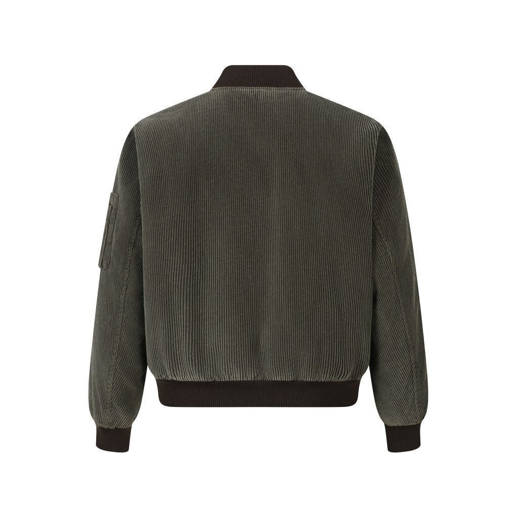 Omirad Corduroy Bomber Jacket | Vintage-Texture Streetwear