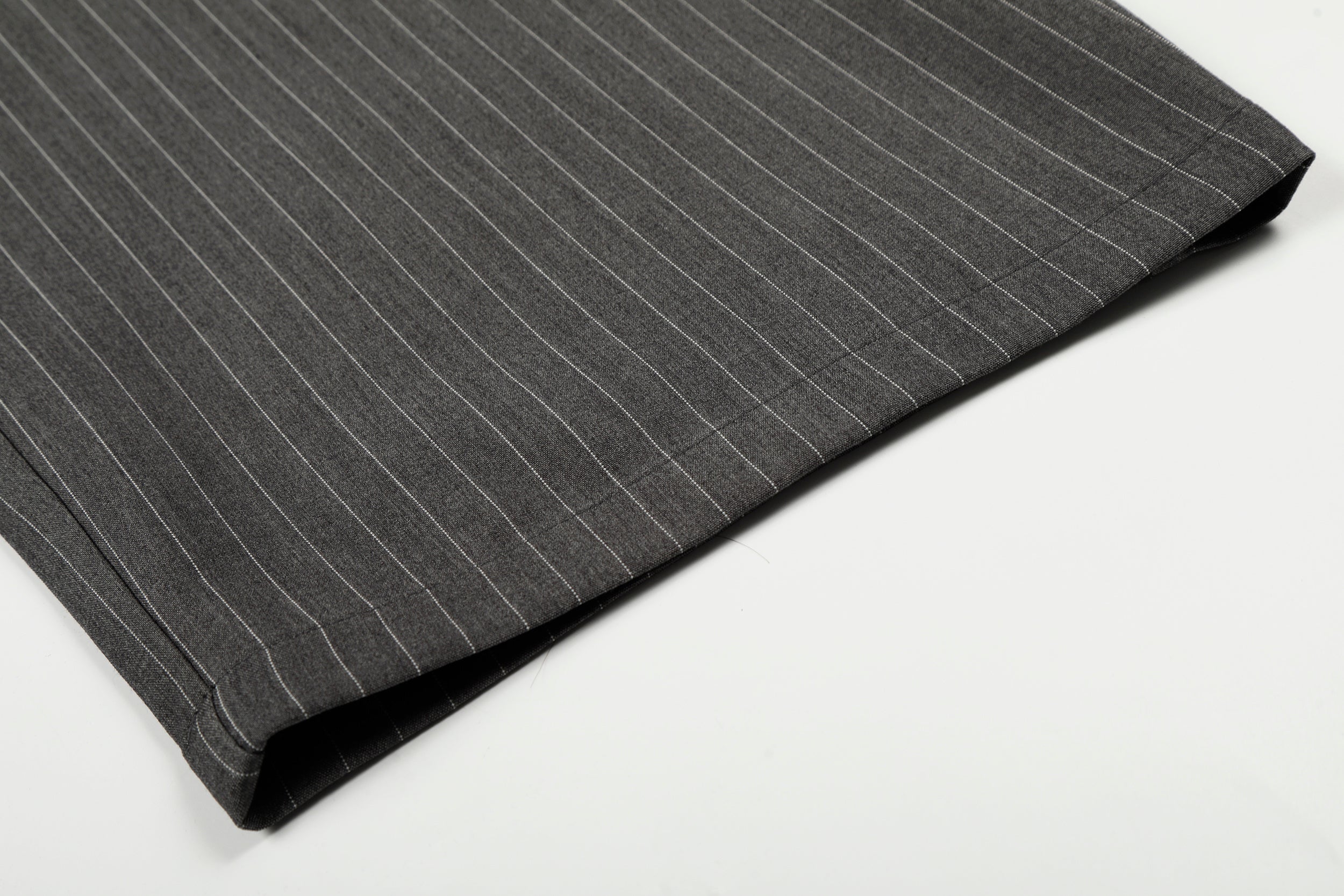 Omirad Pinstripe Wide-Leg Trousers | Grey Tailored Pants