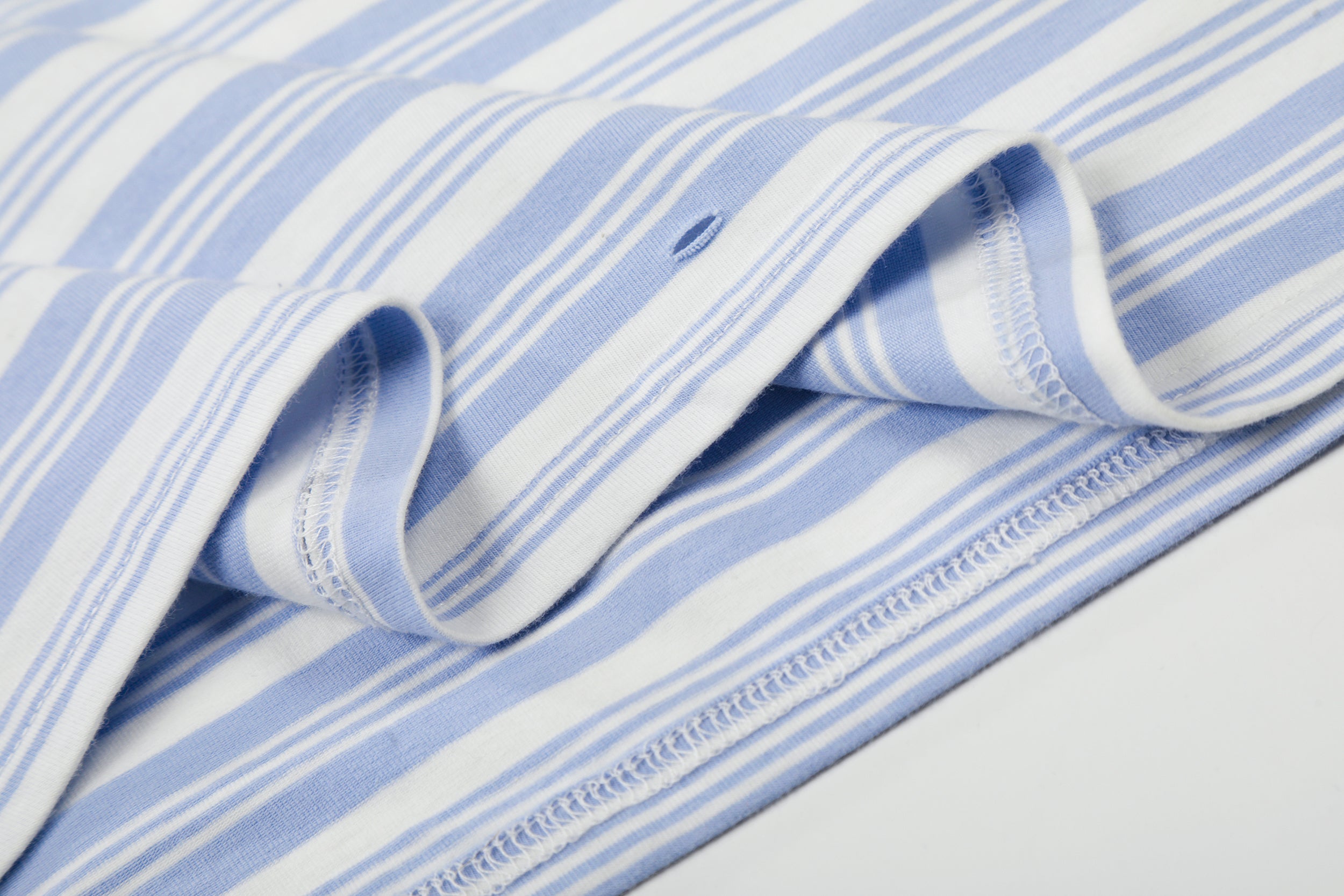 Men's Striped Long Sleeve Polo Shirt | Relaxed Fit Cotton