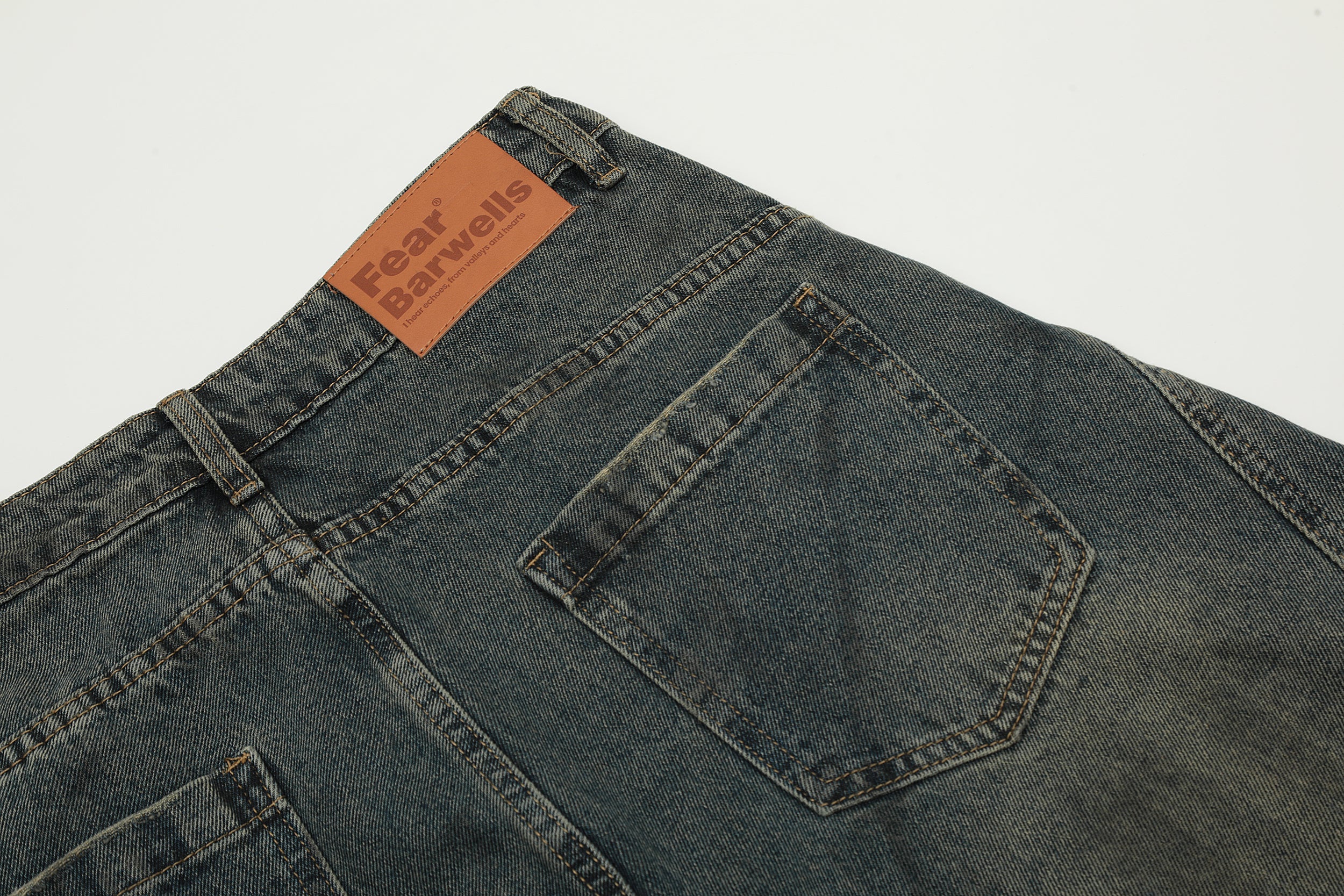 Balloon Denim Pants | Curved Panel Wide Leg Jeans