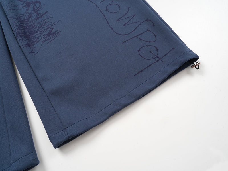 Omirad Sketch Graphic Wide-Leg Sweatpants | Street Style