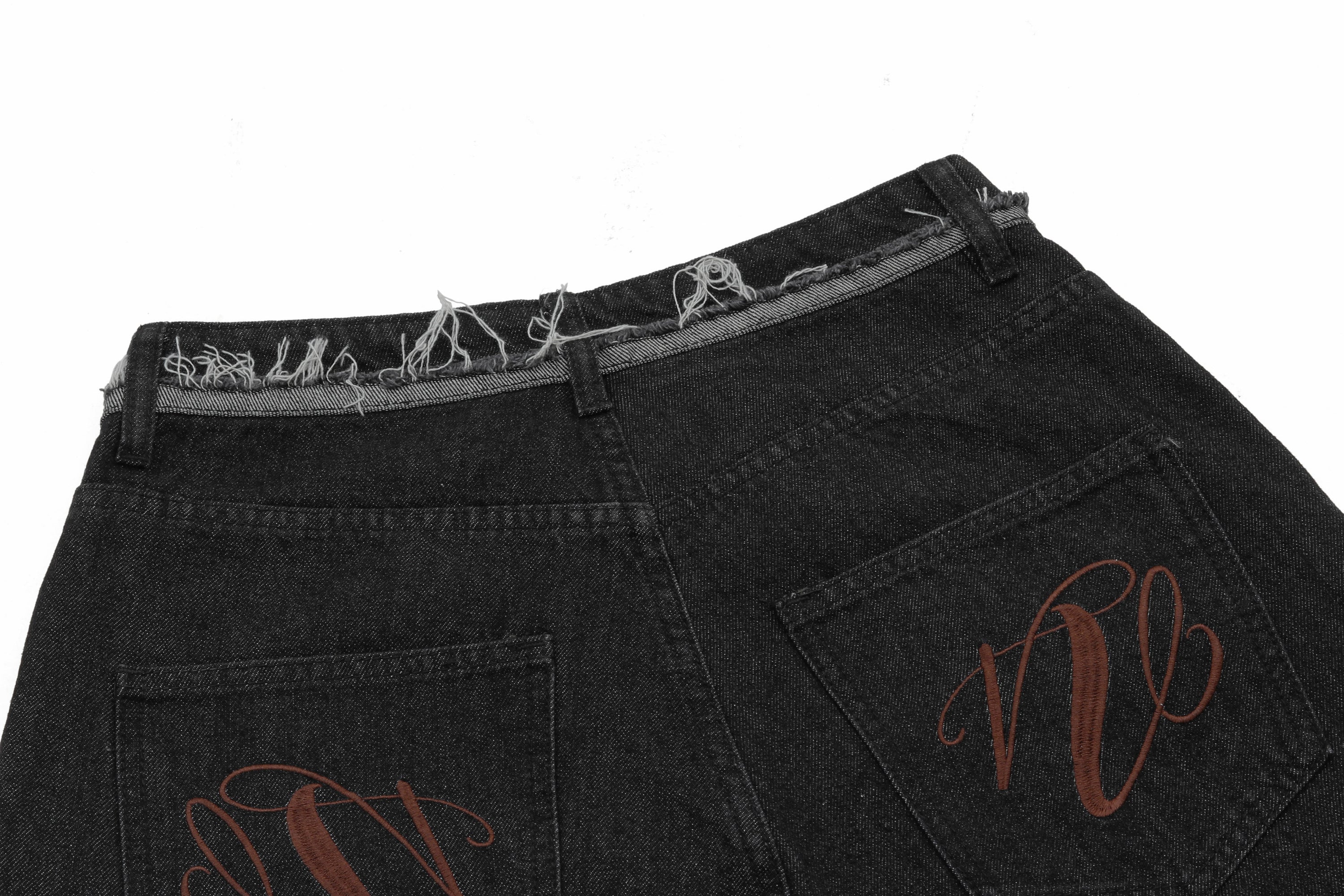 Omirad Distressed Wide-Leg Denim Shorts | Raw Hem Cuffed