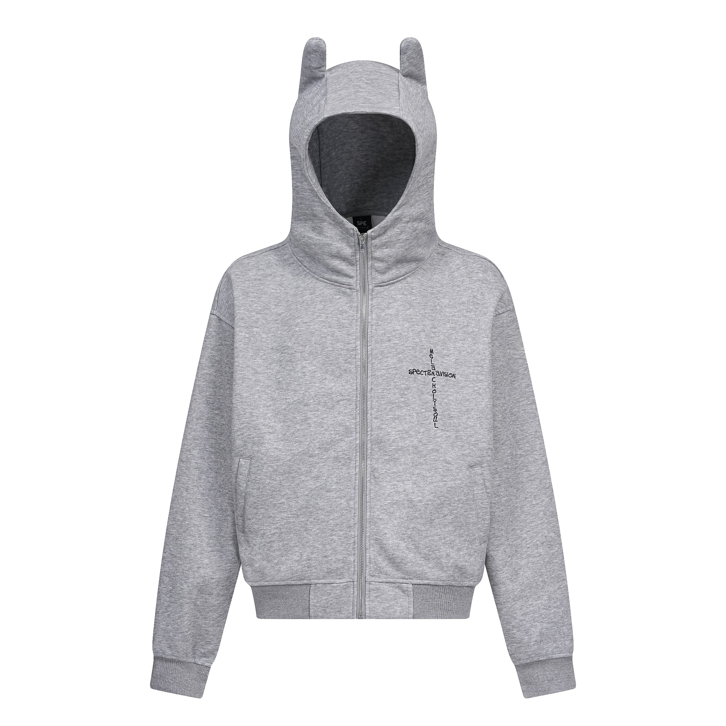 Omirad Devil-Ear Zip Hoodie | Black Streetwear Hoodie