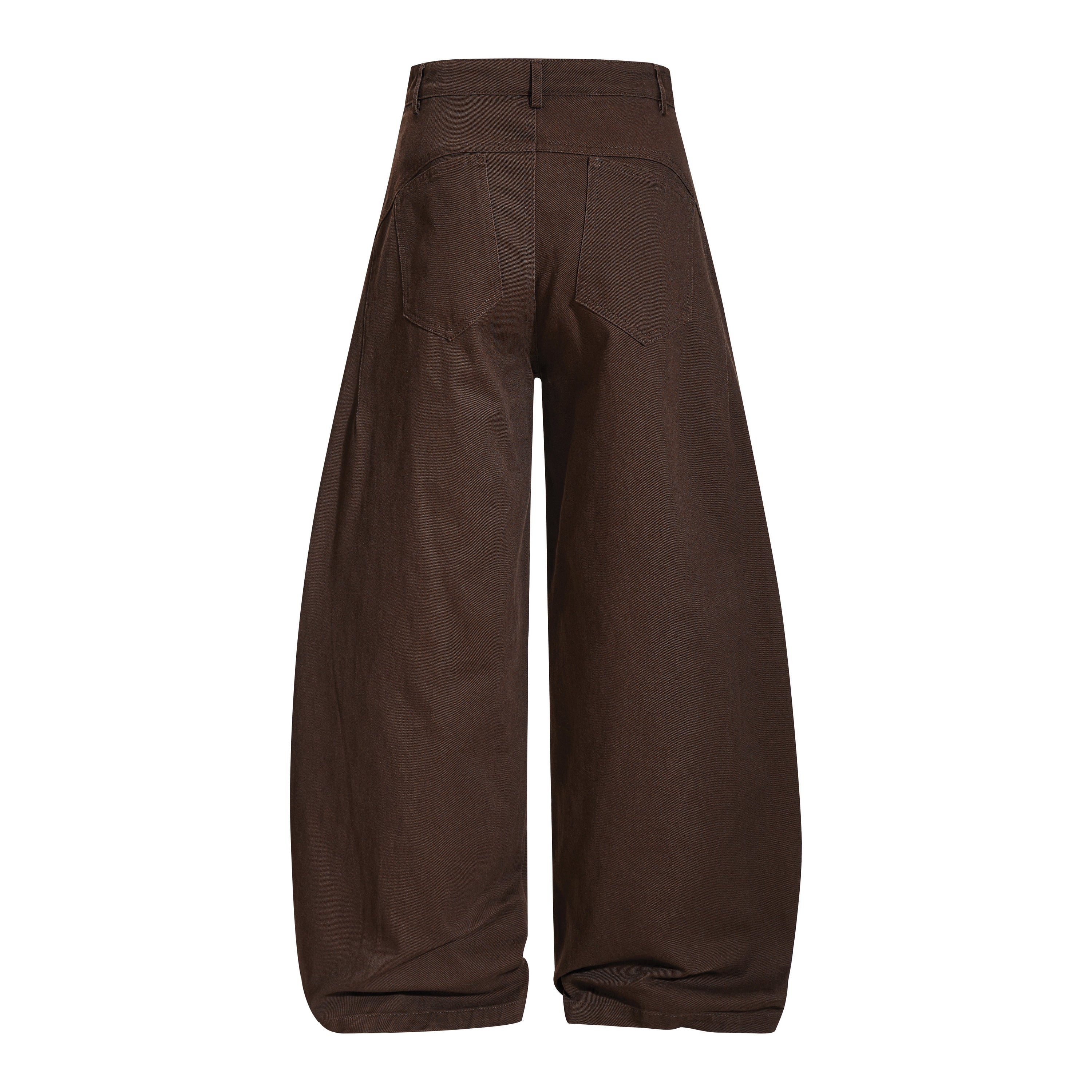 Double-Waist Curved Wide-Leg Pants | Balloon Silhouette