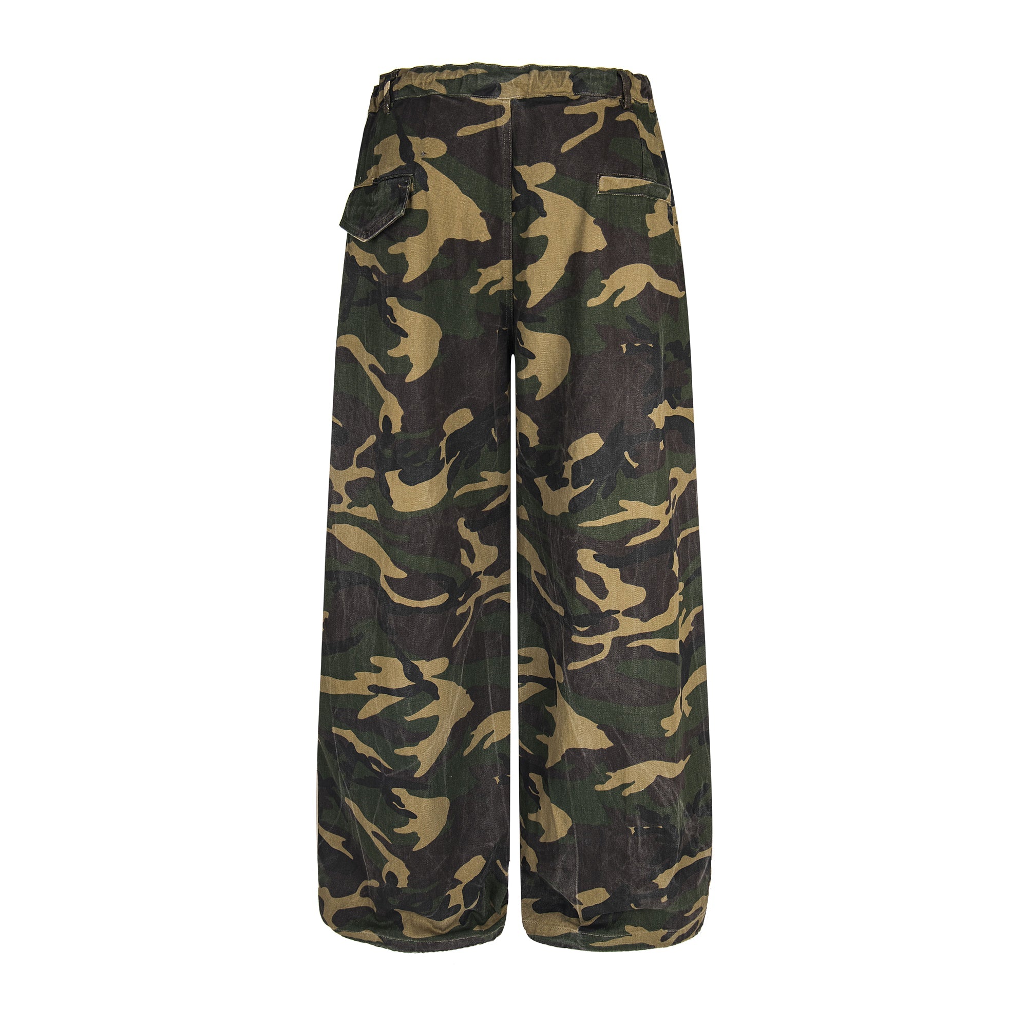 Omirad Camo Wide-Leg Cotton Pants | Military Streetwear