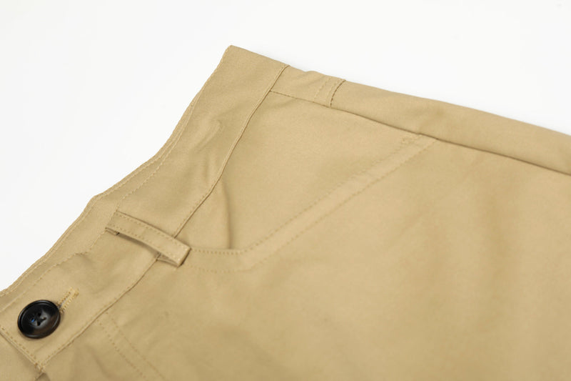 Omirad Curved Seam Cargo Pants – Khaki Wide Leg