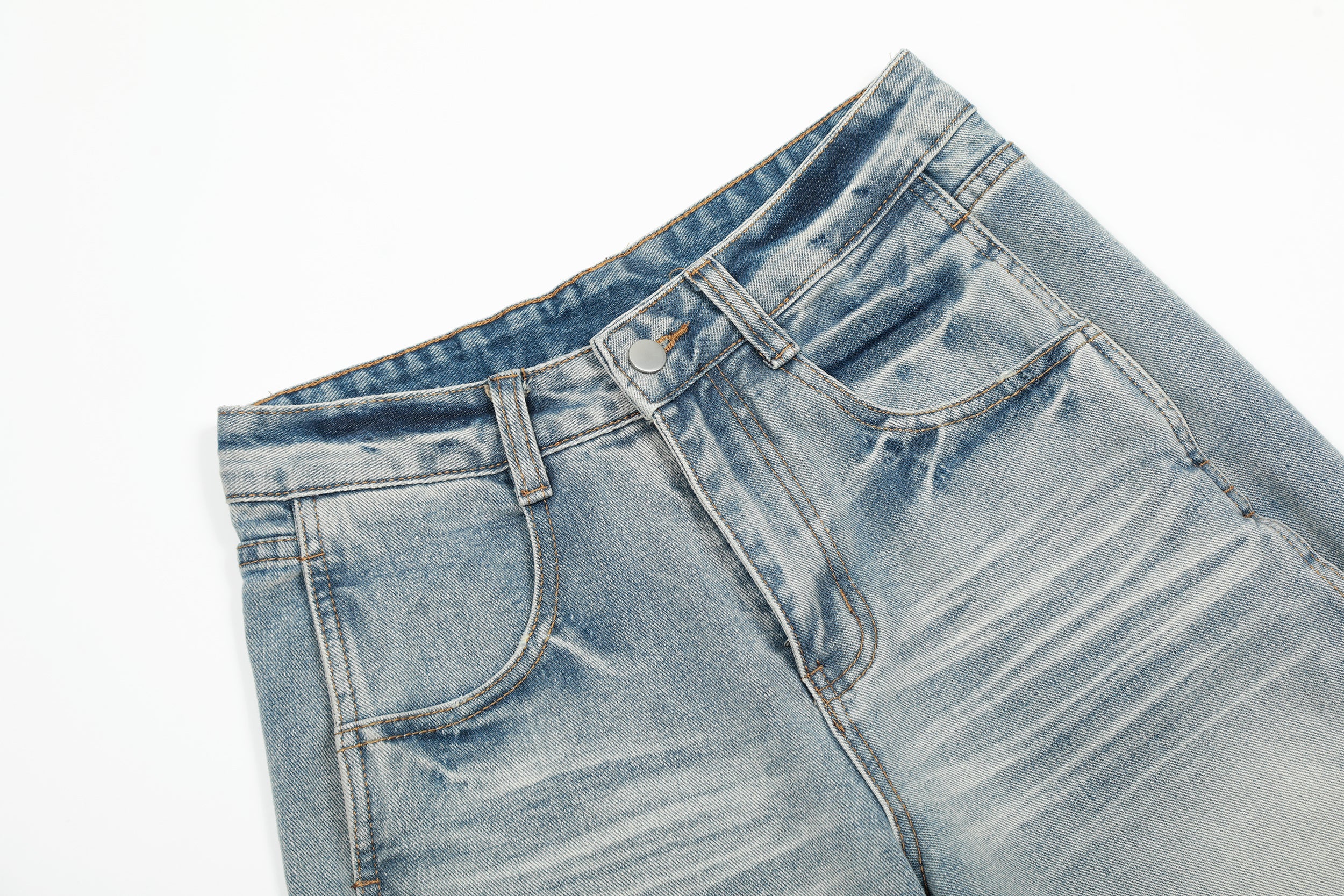 Omirad Vintage Wash Wide-Leg Denim Pants | Oversized Fit