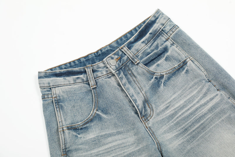 Omirad Vintage Wash Wide-Leg Denim Pants | Oversized Fit