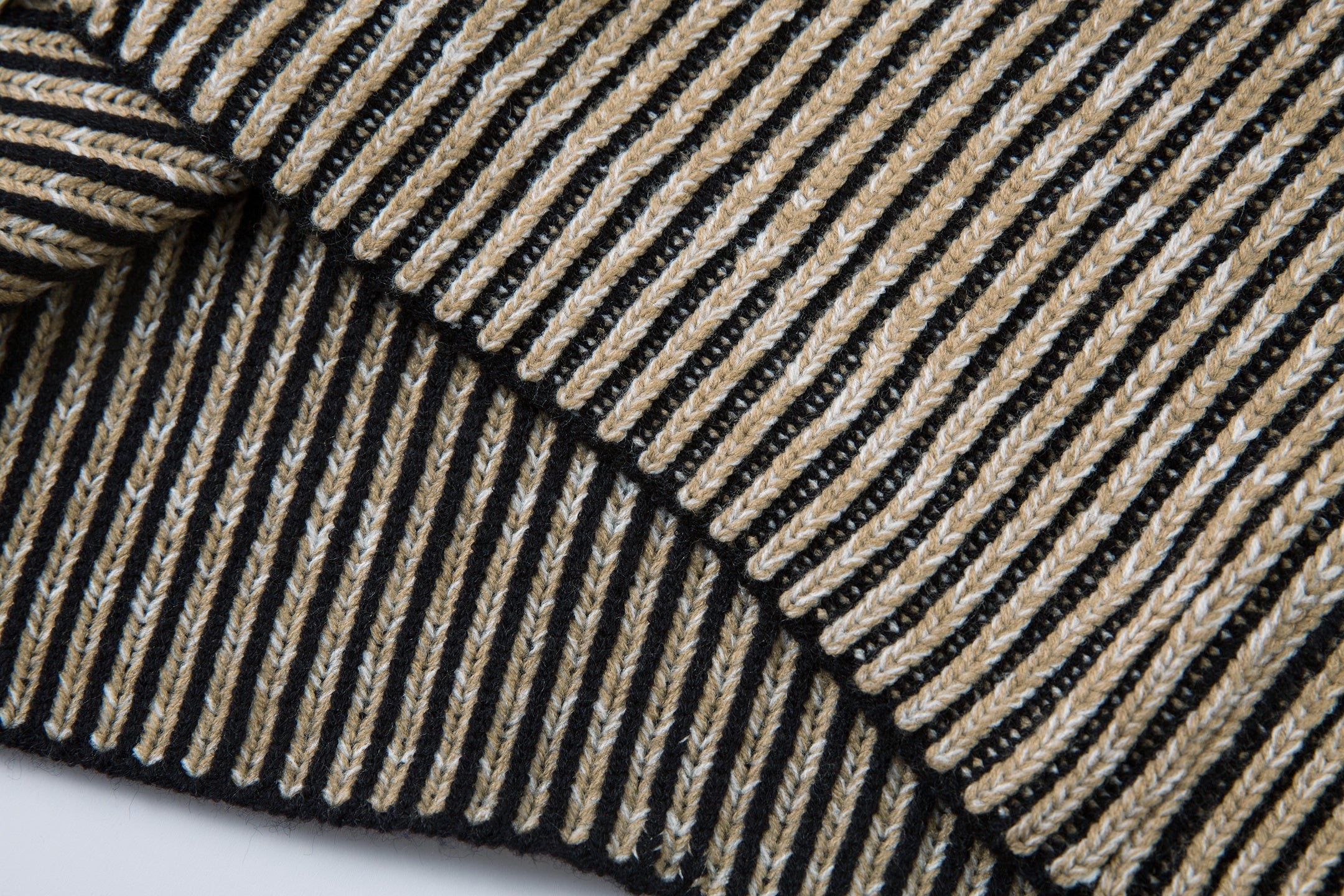 Men's Striped Ribbed Texture Full-Zip Jacket | SEAKOFF