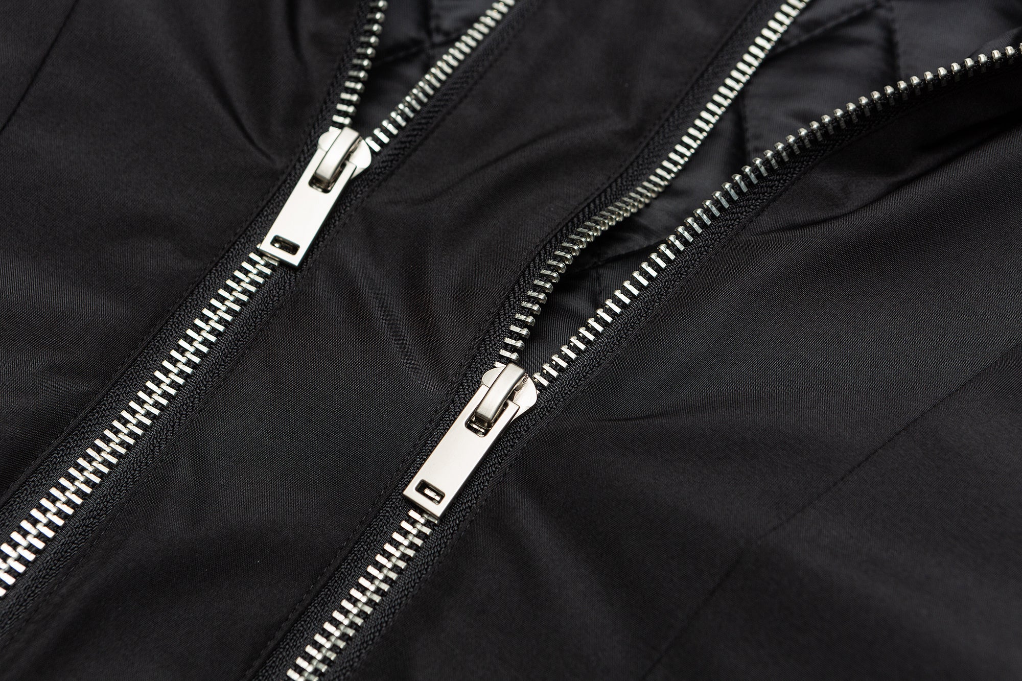 Omirad Dual-Zip Hooded Tech Puffer Jacket | Black Oversized