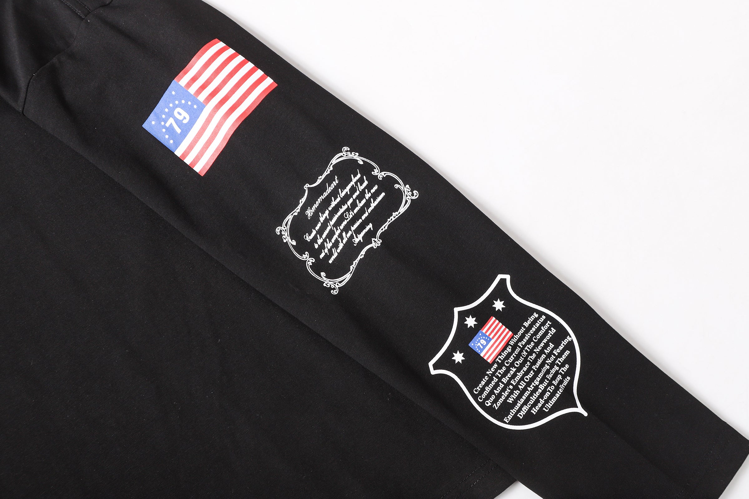 Homemade Flag Graphic Long Sleeve Tee | Oversized Streetwear