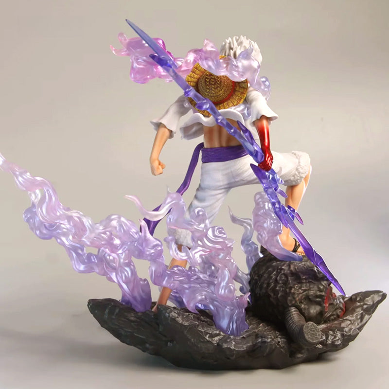 One Piece Action Figurine – 17cm with Lightning Weapon &amp; Flame Effects, Limited Edition – Perfect for Anime Collectors