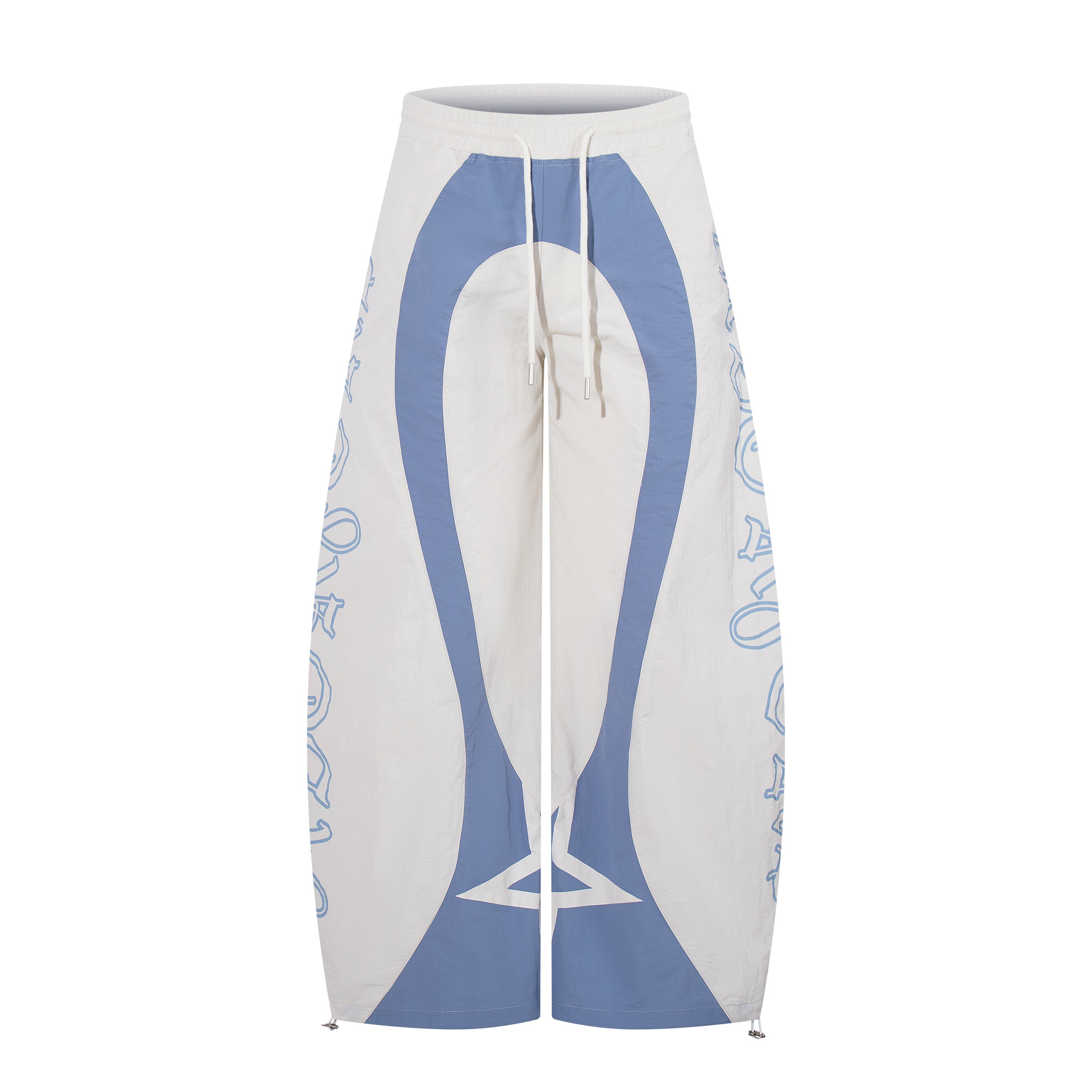 Omirad Graphic Panel Track Pants | Wide-Leg Streetwear