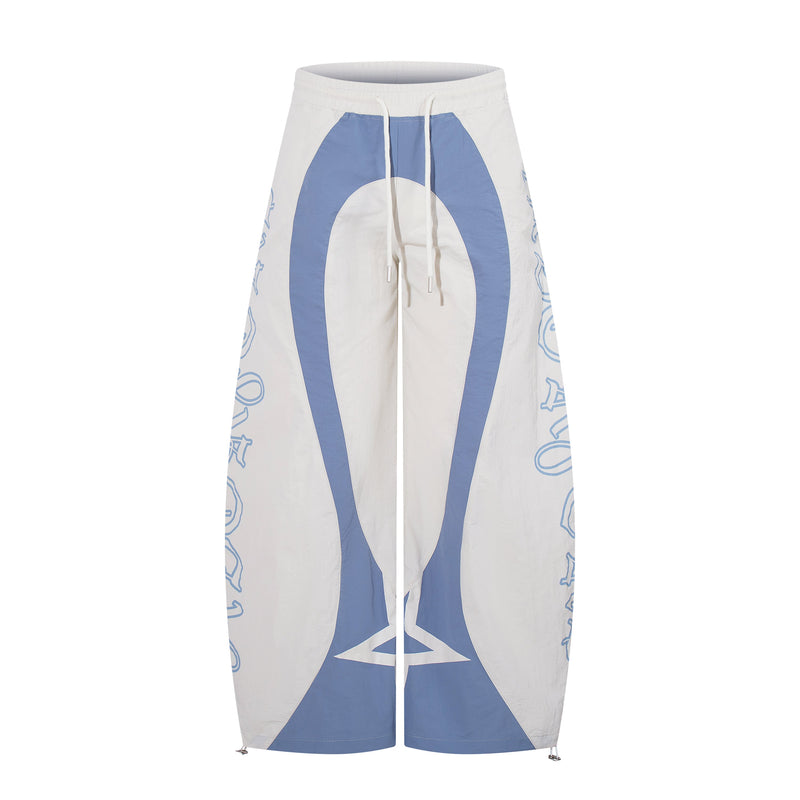 Omirad Graphic Panel Track Pants | Wide-Leg Streetwear