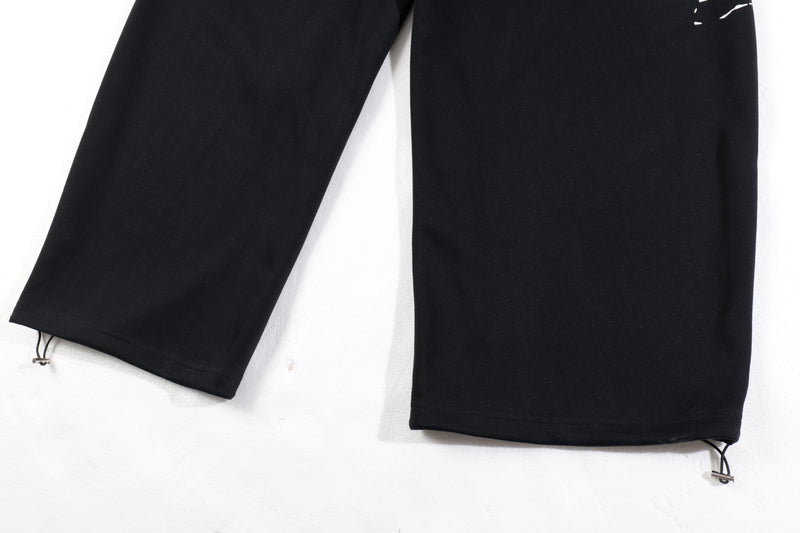 Rock Graphic Wide-Leg Wrap Pants | Streetwear Drape