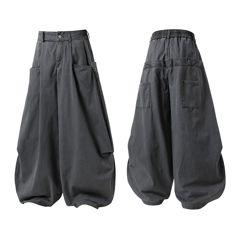 Omirad Classic Barrel Pants | Wide Leg Cotton Trousers