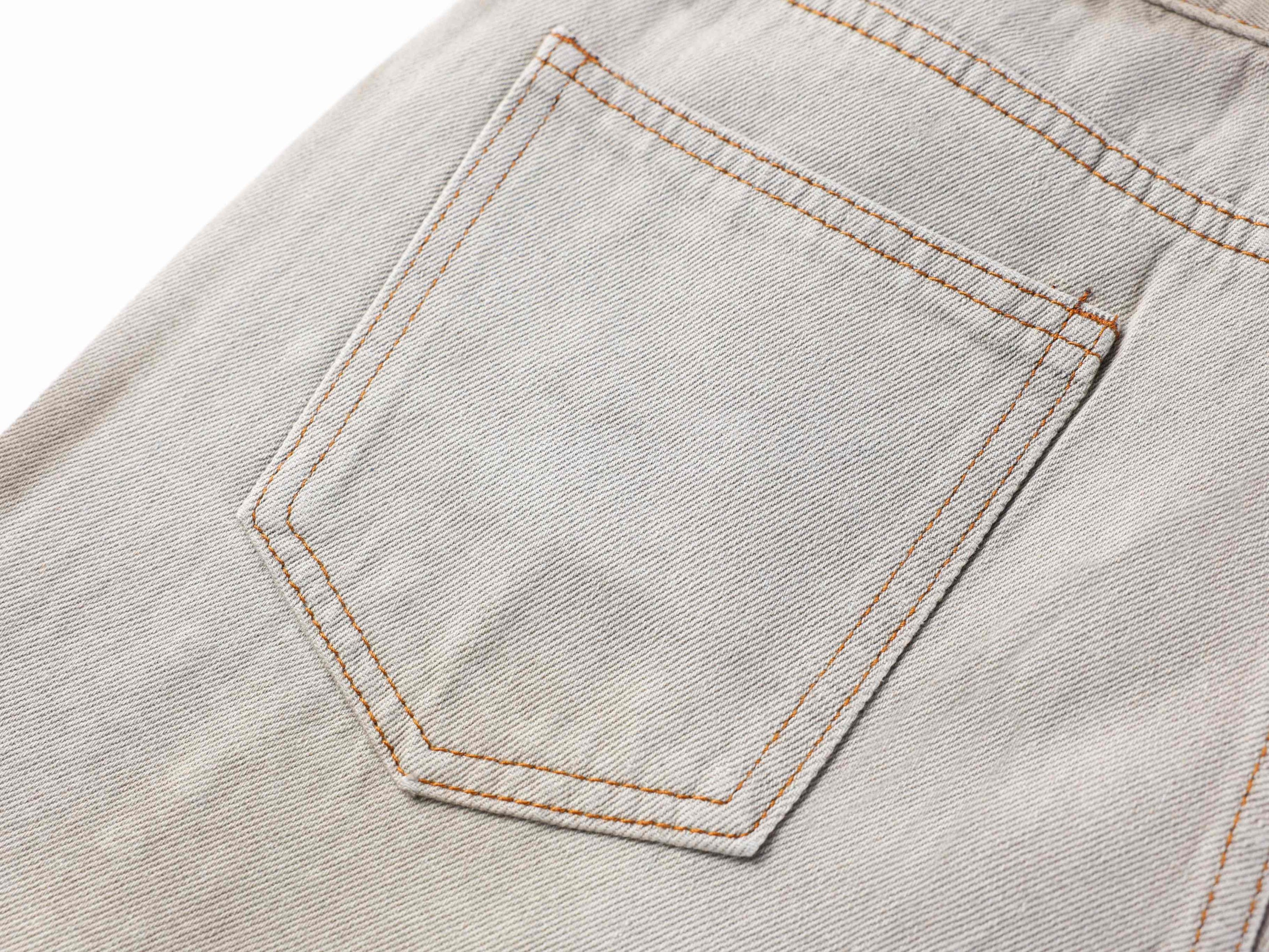 Washed Balloon Fit Denim Pants with Rhinestone Detail