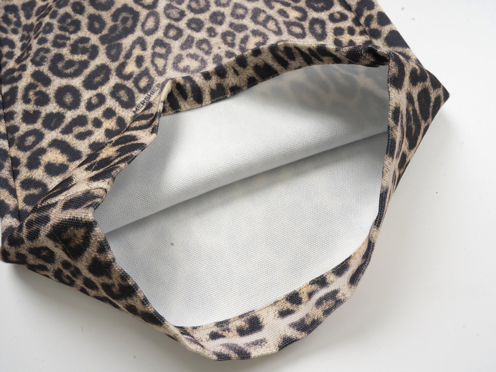 Leopard Print Wide-Leg Performance Mesh Pants | Omirad