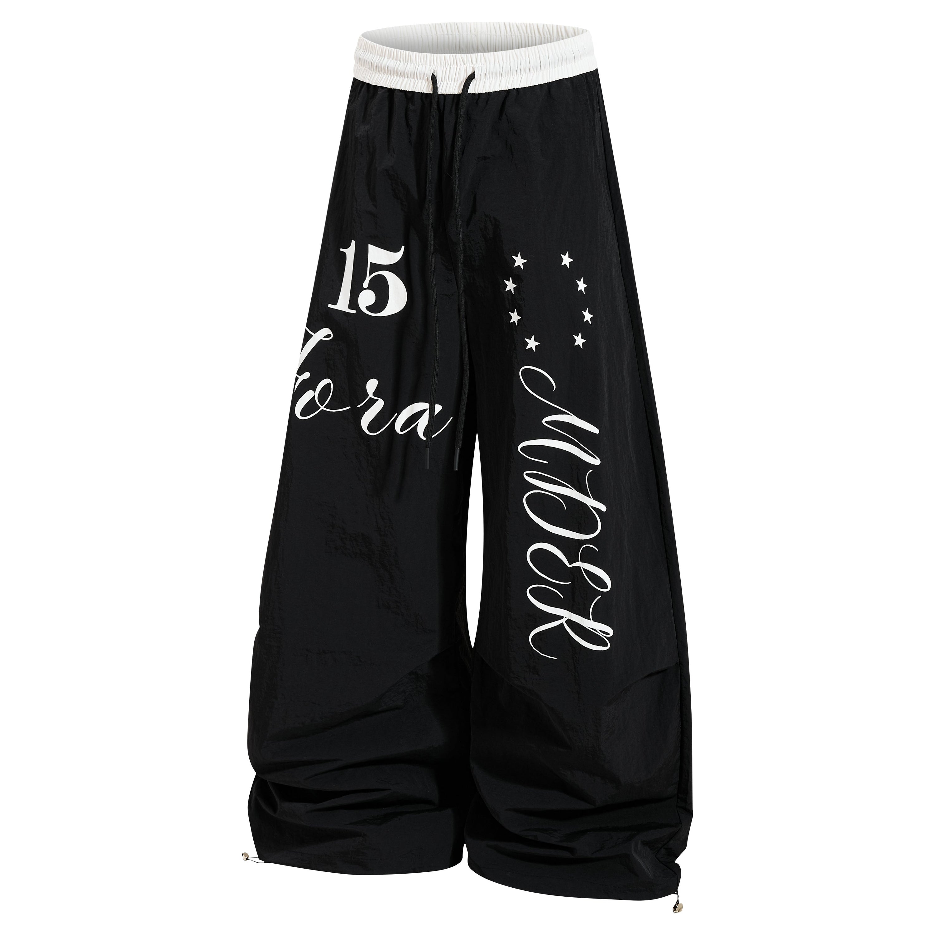 Retro Script Wide-Leg Track Pants | Bold Streetwear