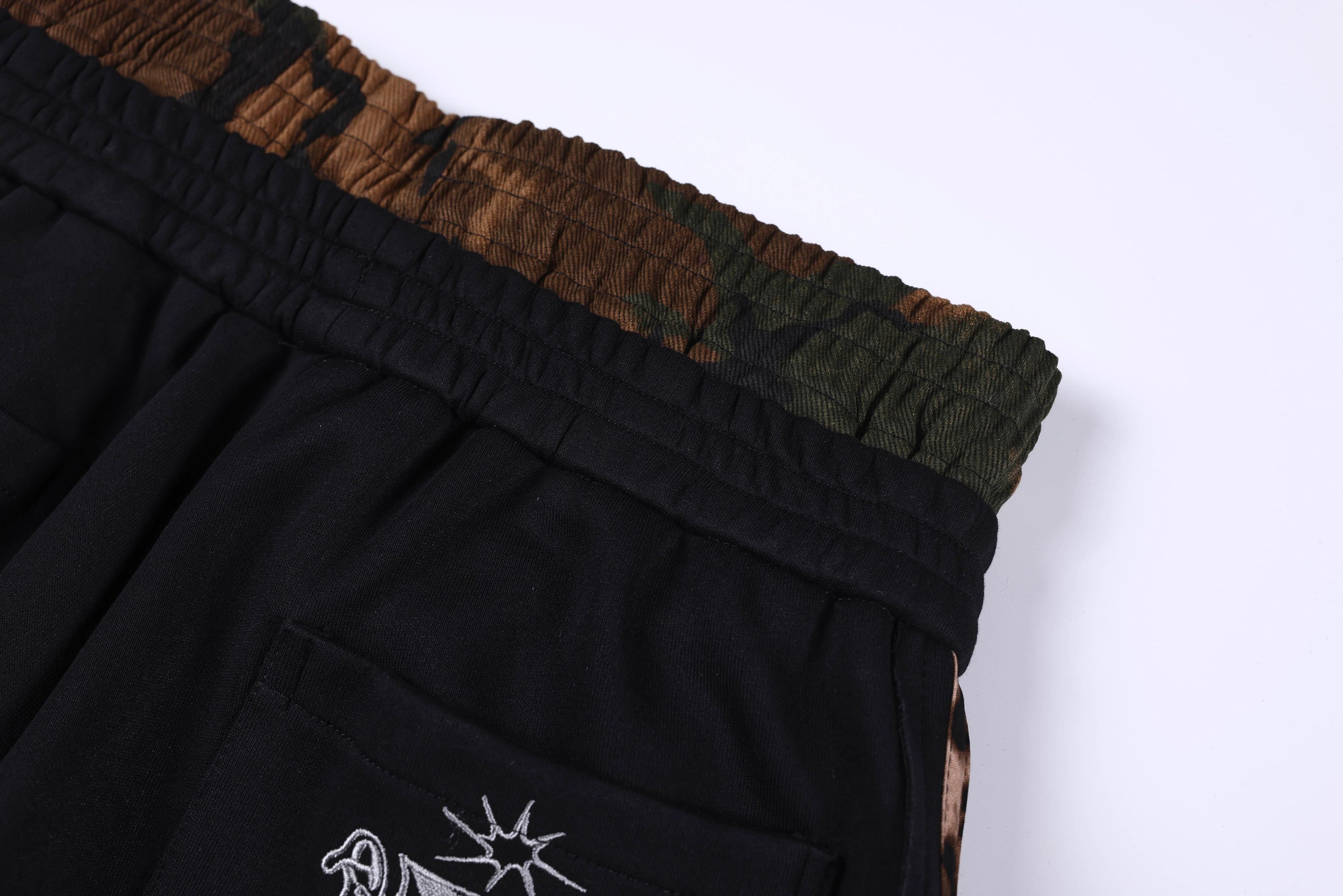 Omirad Leopard Trim Wide-Leg Shorts | Y2K Streetwear