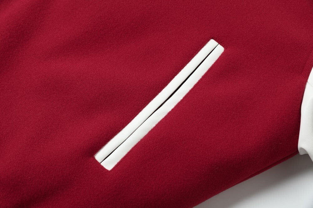Pearl-Studded Varsity Jacket | Taeleplus More Money Design