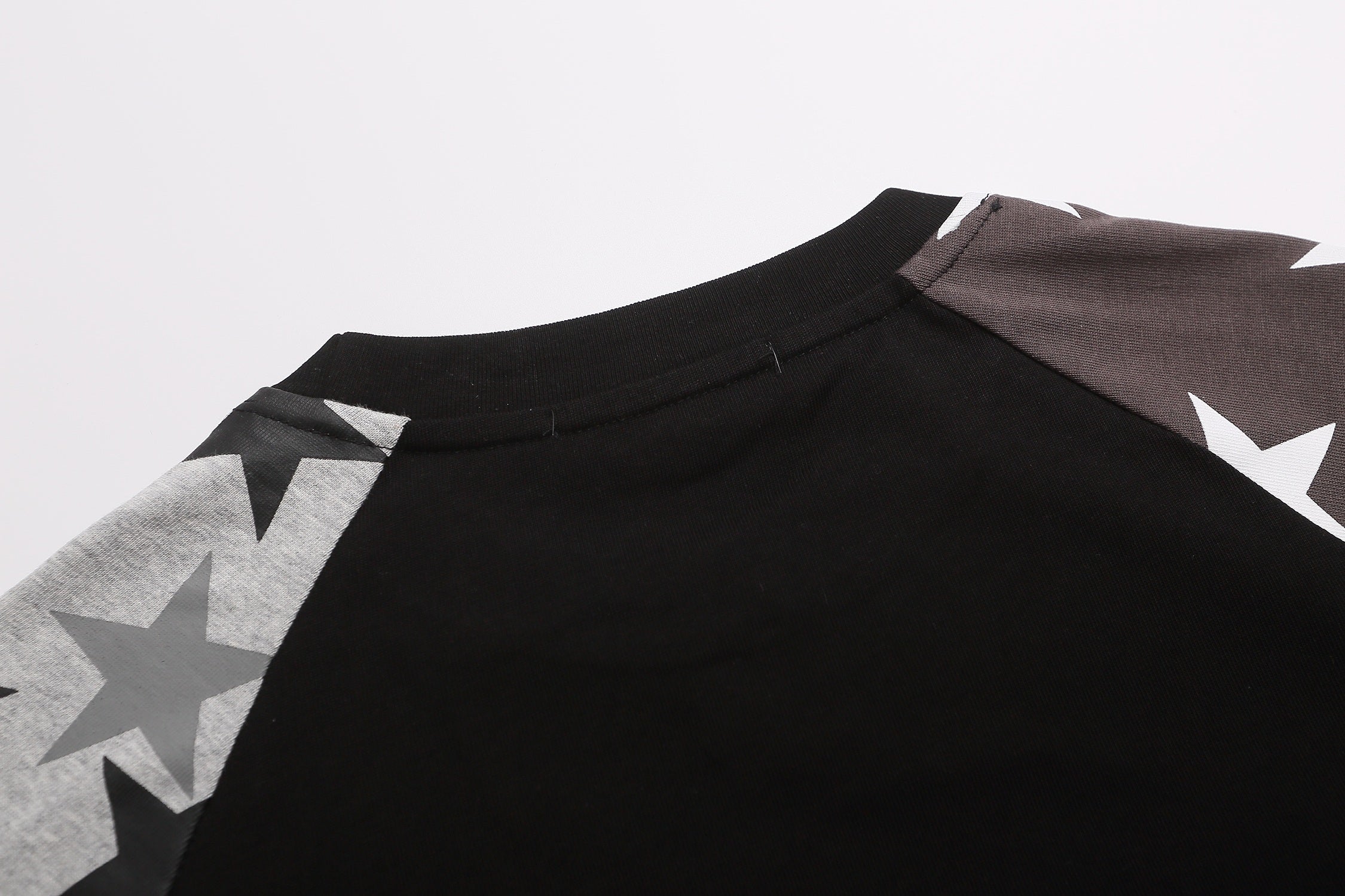 Gothic Script Star Raglan Tee | Y2K Streetwear Cotton T-Shirt