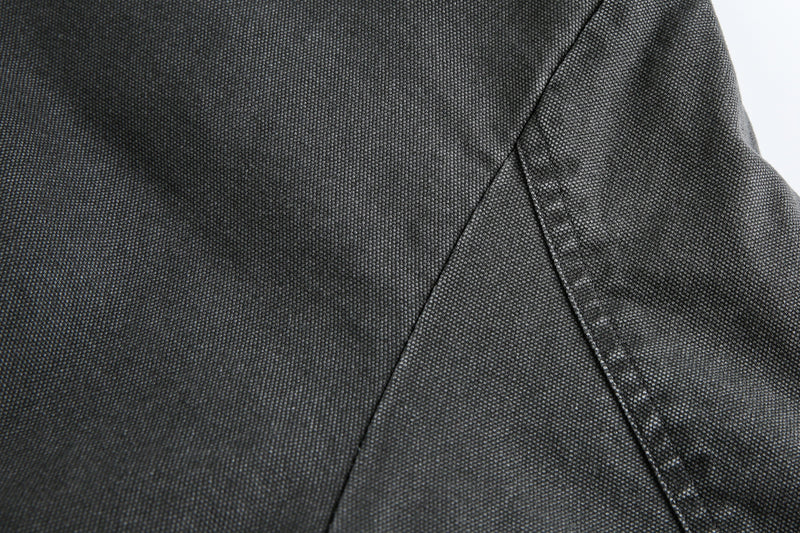 Metal Clasp Utility Jacket | Military-Inspired Cotton Jacket