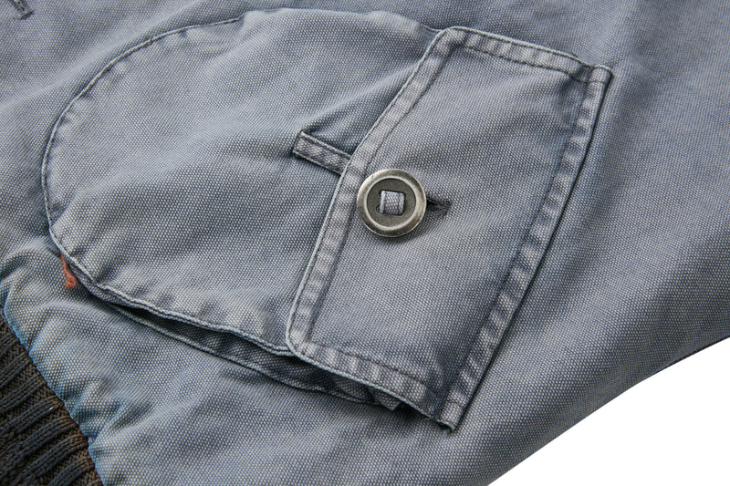 Omirad Vintage Washed Varsity Bomber Jacket | Cropped Fit
