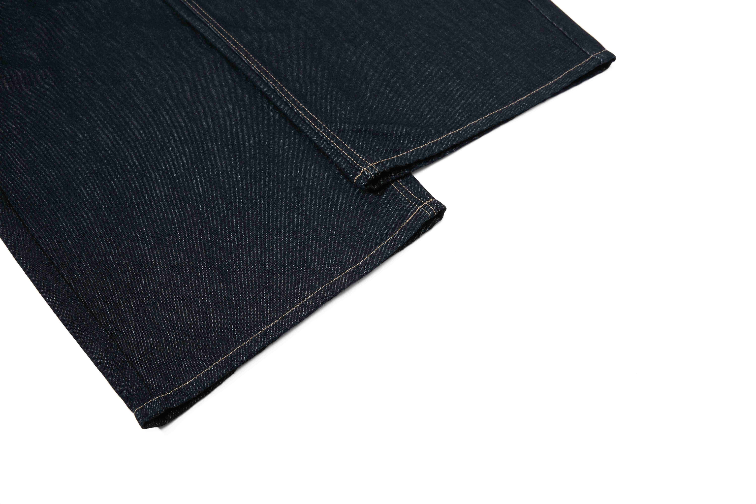Omirad Buckle Detail Wide-Leg Dark Wash Denim Pants