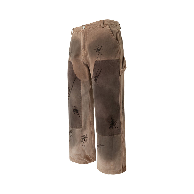 Omirad Spray-Dye Patchwork Wide-Leg Cargo Jeans | SEAKOFF