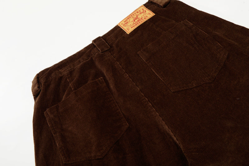 Omirad Wide-Leg Corduroy Trousers | Pleated Relaxed Fit