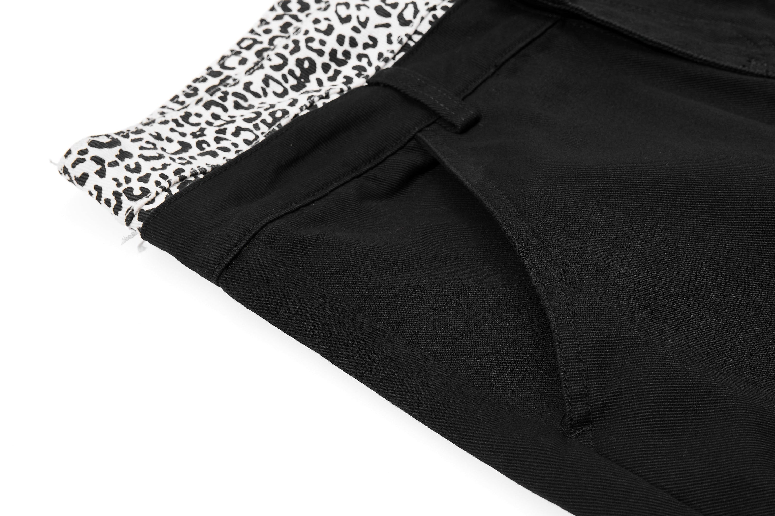 Leopard Cross Utility Cargo Pants | Wide-Leg Streetwear