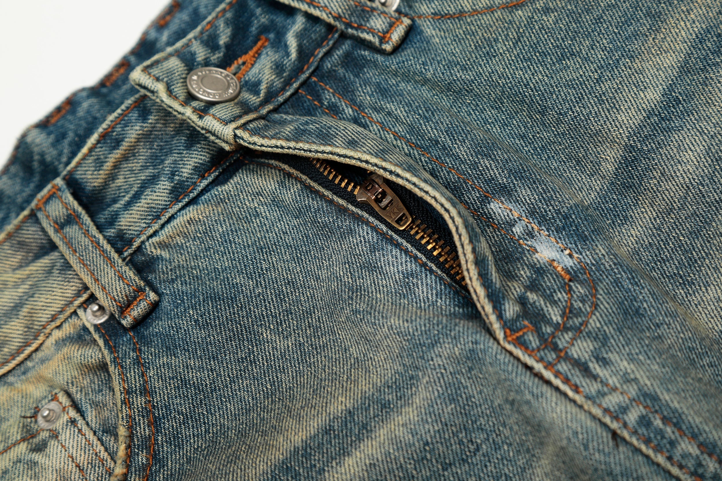 Omirad Sun-Faded Wide-Leg Jeans | Distressed Streetwear Denim