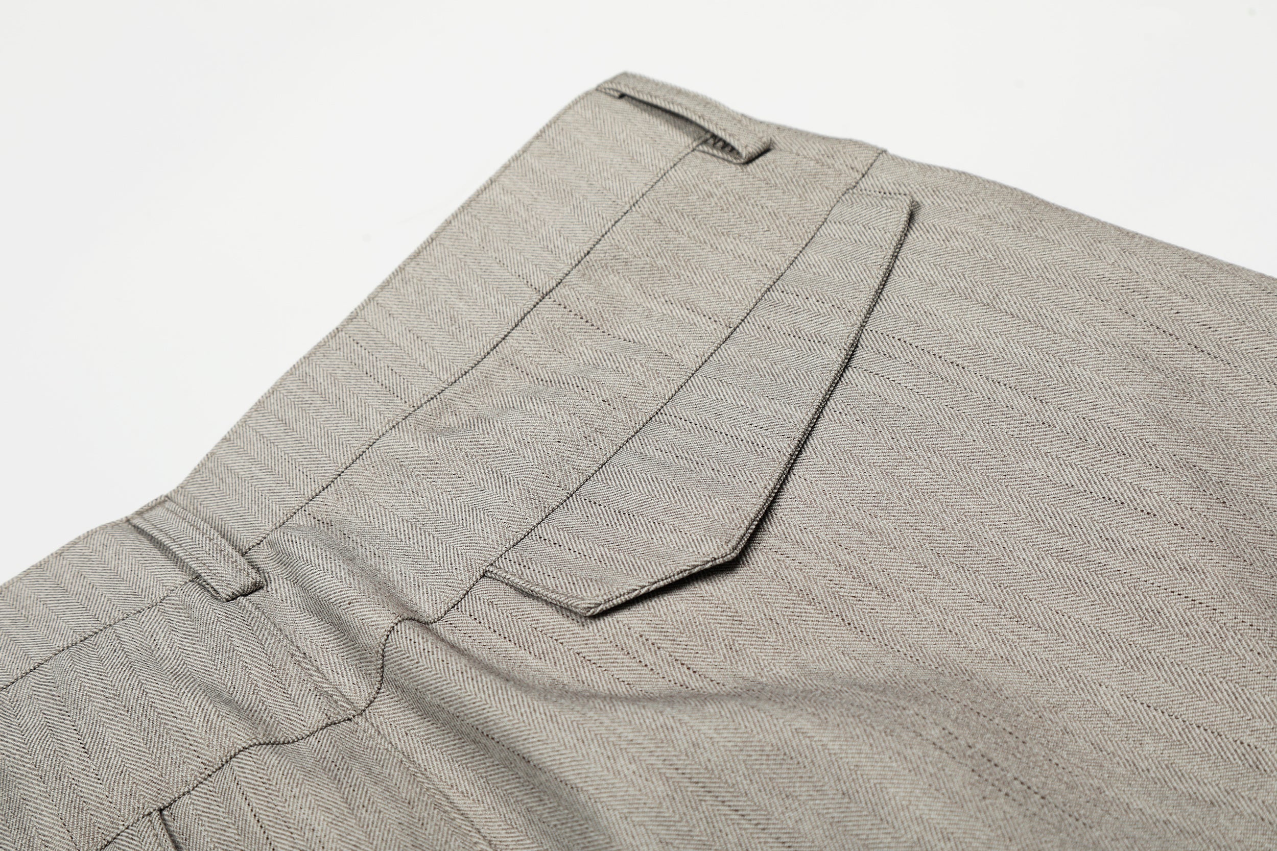 Omirad Wide-Leg Tailored Trousers | Light Grey Barrel Pants