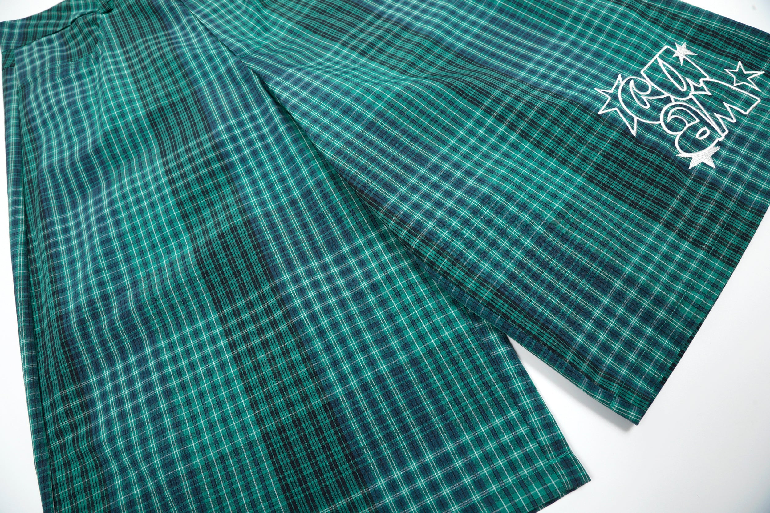 Omirad Plaid Wide-Leg Shorts | Streetwear Checkered Shorts