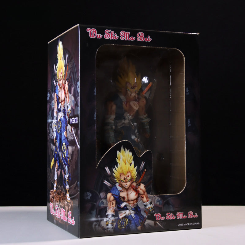 Figura coleccionable de Vegeta Samurai - Dragon Ball Z, 30 cm, Super Saiyan, alto detalle