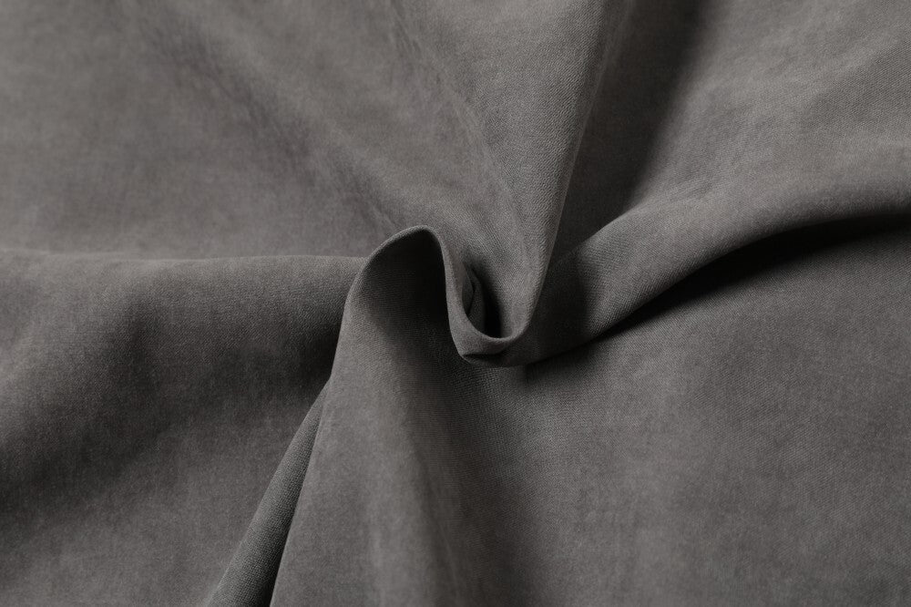 Vintage Contrast-Collar Cotton Bomber Jacket | Washed Gray