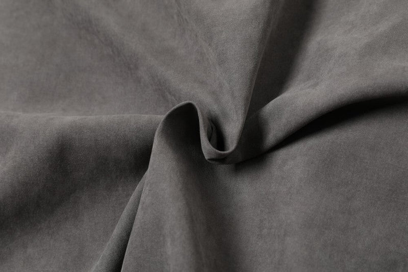 Vintage Contrast-Collar Cotton Bomber Jacket | Washed Gray